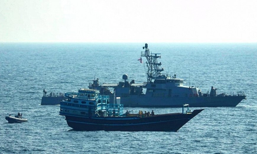 البنتاغون: عملية غربية أفضت إلى حجز قارب محمل بالأسلحة وجهته اليمن