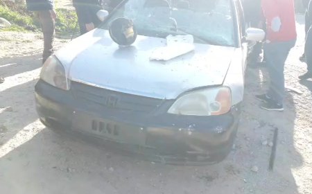 من مكان ارتقاء الشبان الذين اغتالتهم قوات الاحتلال الخاصة ببلدة جبع جنوب جنين