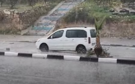 غزارة وقوة تساقط الأمطار والبرد في حلحول