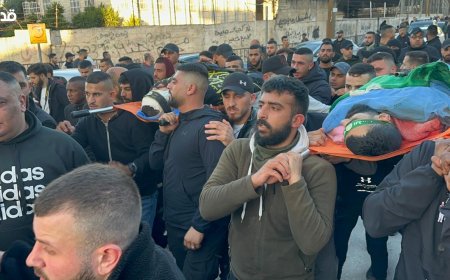 جنازة الشهداء الأربعة الذين ارتقوا برصاص قوات الاحتلال في جنين