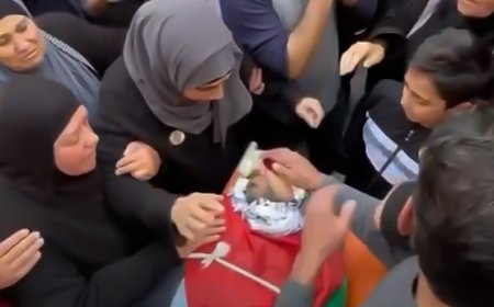 وداع مؤلم للشهيد طارق معالي من قرية كفر نعمة برام الله