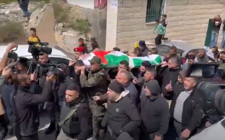 الخليل تشيع جثمان الشهيد الأسير أحمد أبو علي بعد تسليم الاحتلال لجثمانه